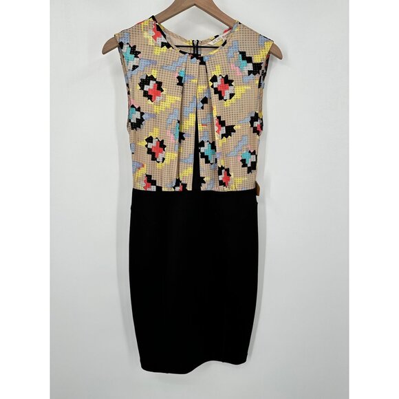 Rachel Roy Sleeveless Sheath Dress Women 6 Native Black Career office - Picture 1 of 8